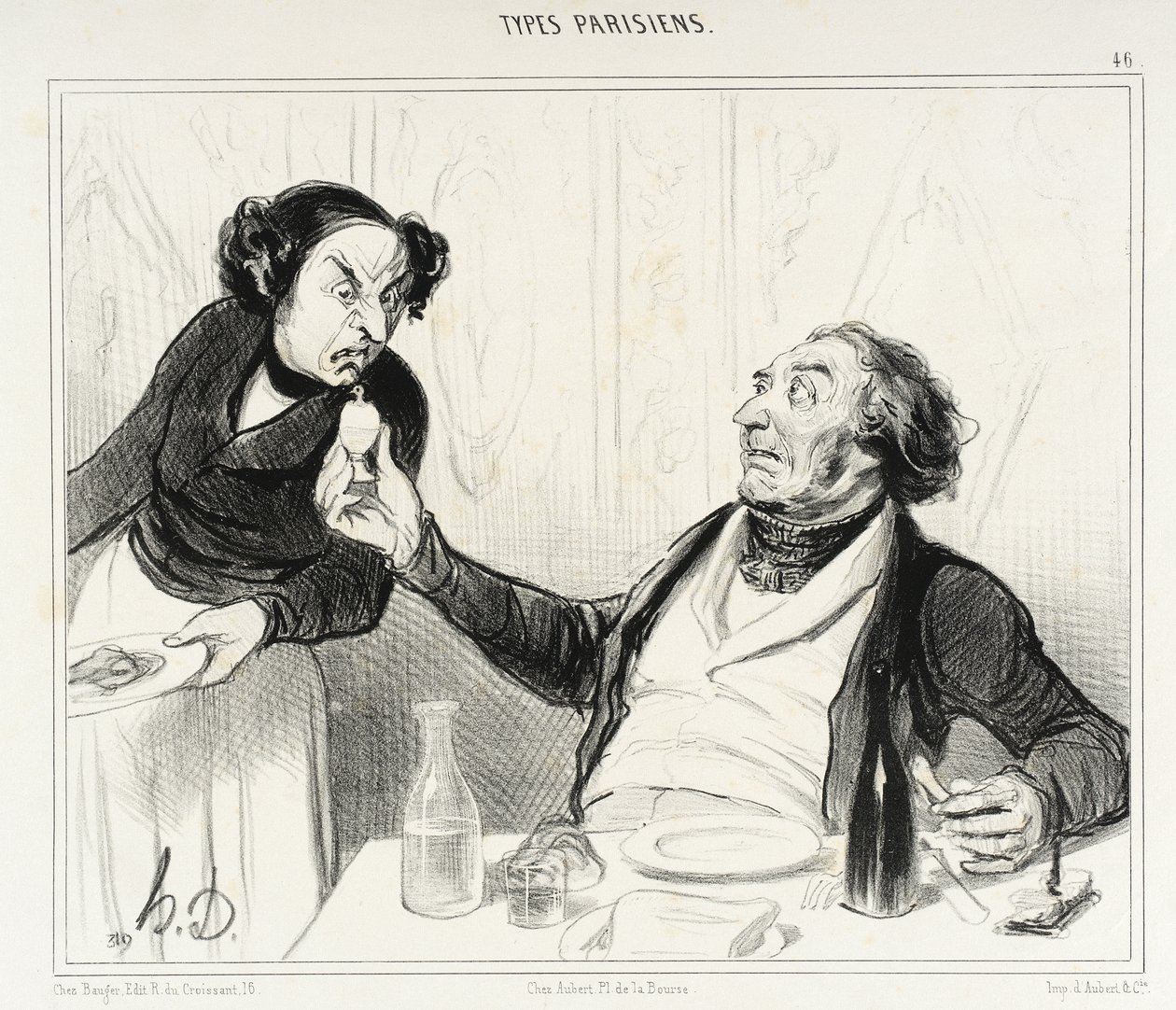 Kelner, hva er dette?... av Honoré Daumier