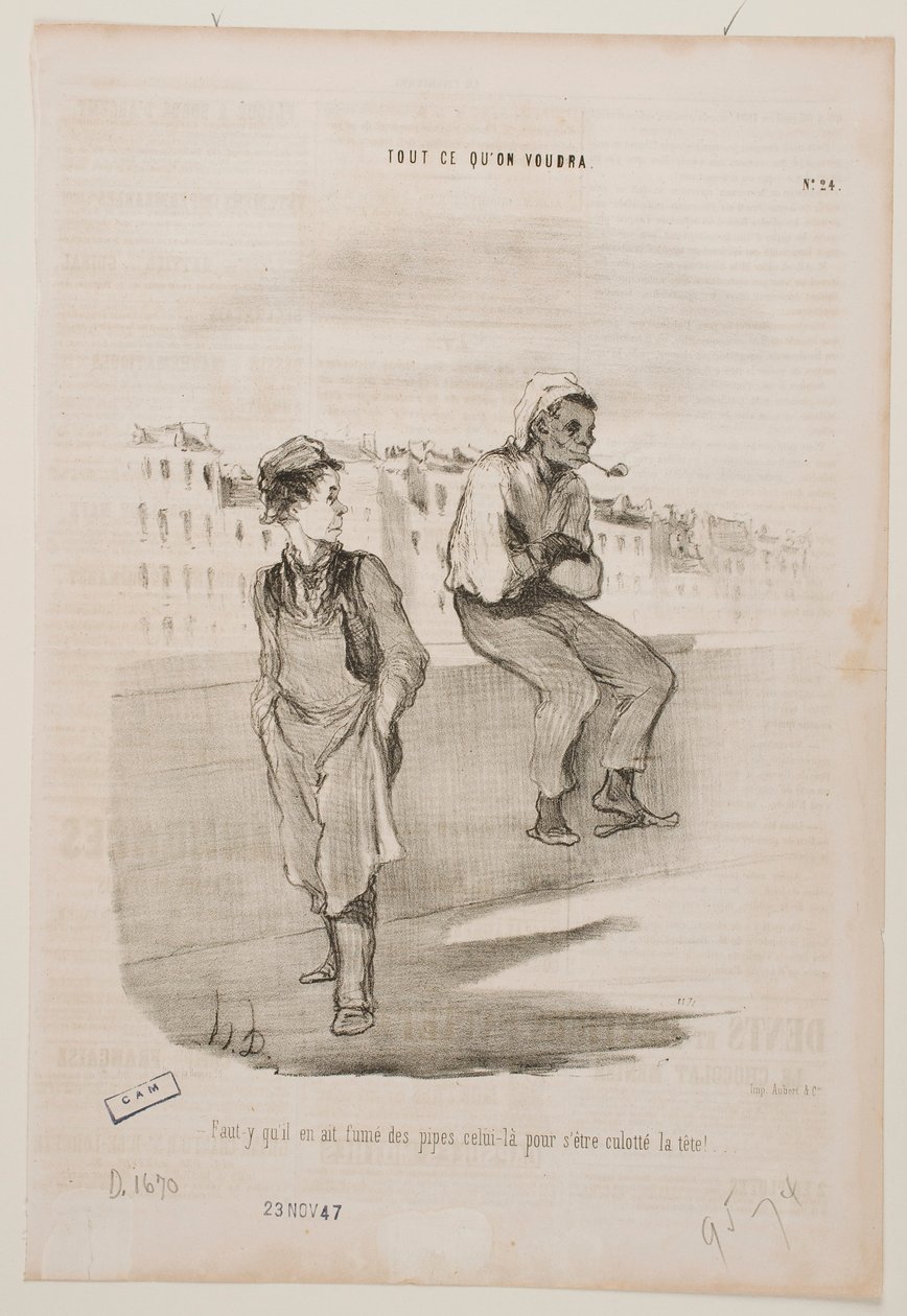 Han må virkelig ha røyket mange piper... av Honoré Daumier