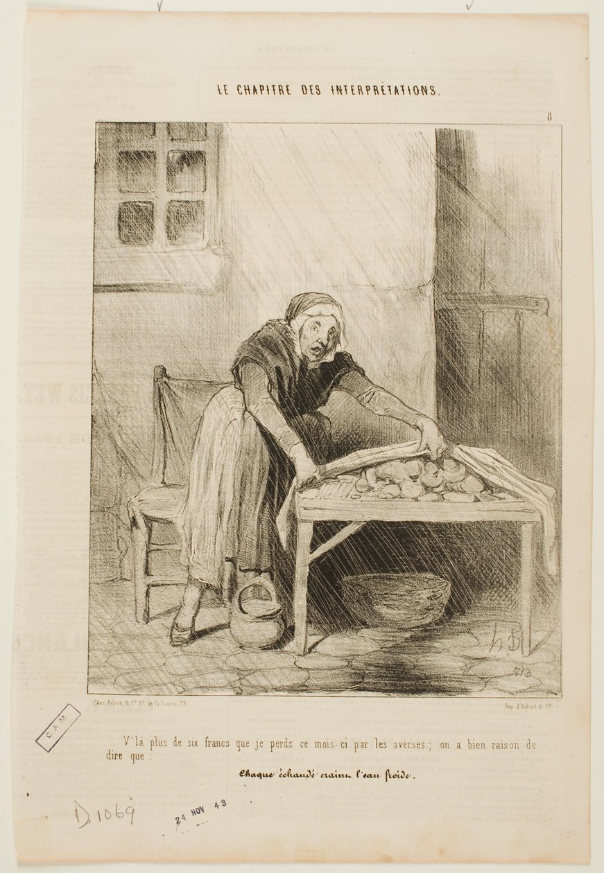 Jeg tapte mer enn seks franc denne måneden på grunn av de plutselige regnbygene av Honoré Daumier