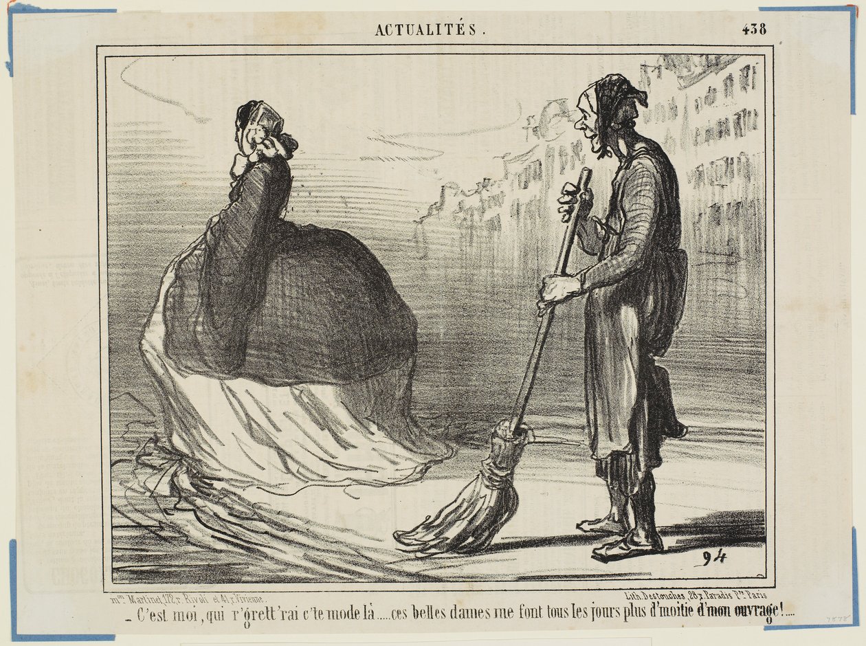 Jeg burde beklage denne stilen ... Disse fornemme damene gjør arbeidet mitt mindre for hver dag! av Honoré Daumier