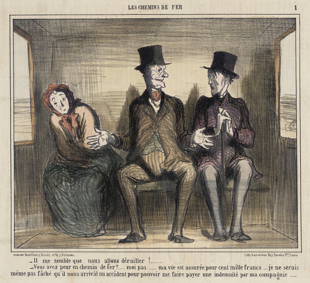 Det synes meg at vi kommer til å spore av... av Honoré Daumier