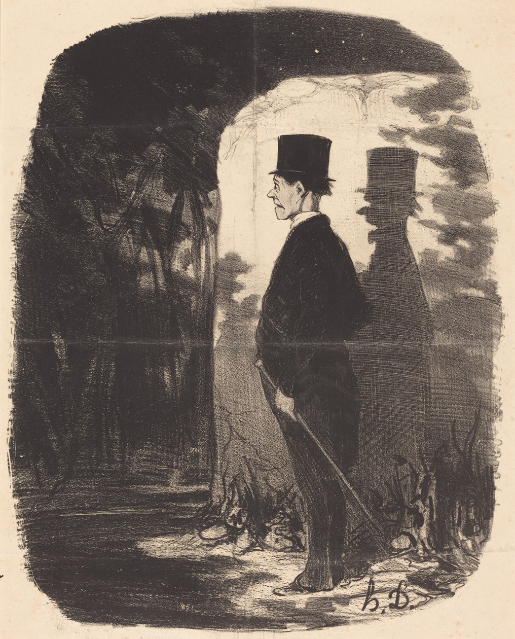 Det er ikke noe å gjøre med det, jeg må krysse denne... skogen... av Honoré Daumier