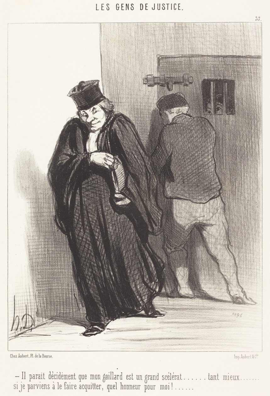 Det ser ut til... at fyren min er en stor skurk... av Honoré Daumier