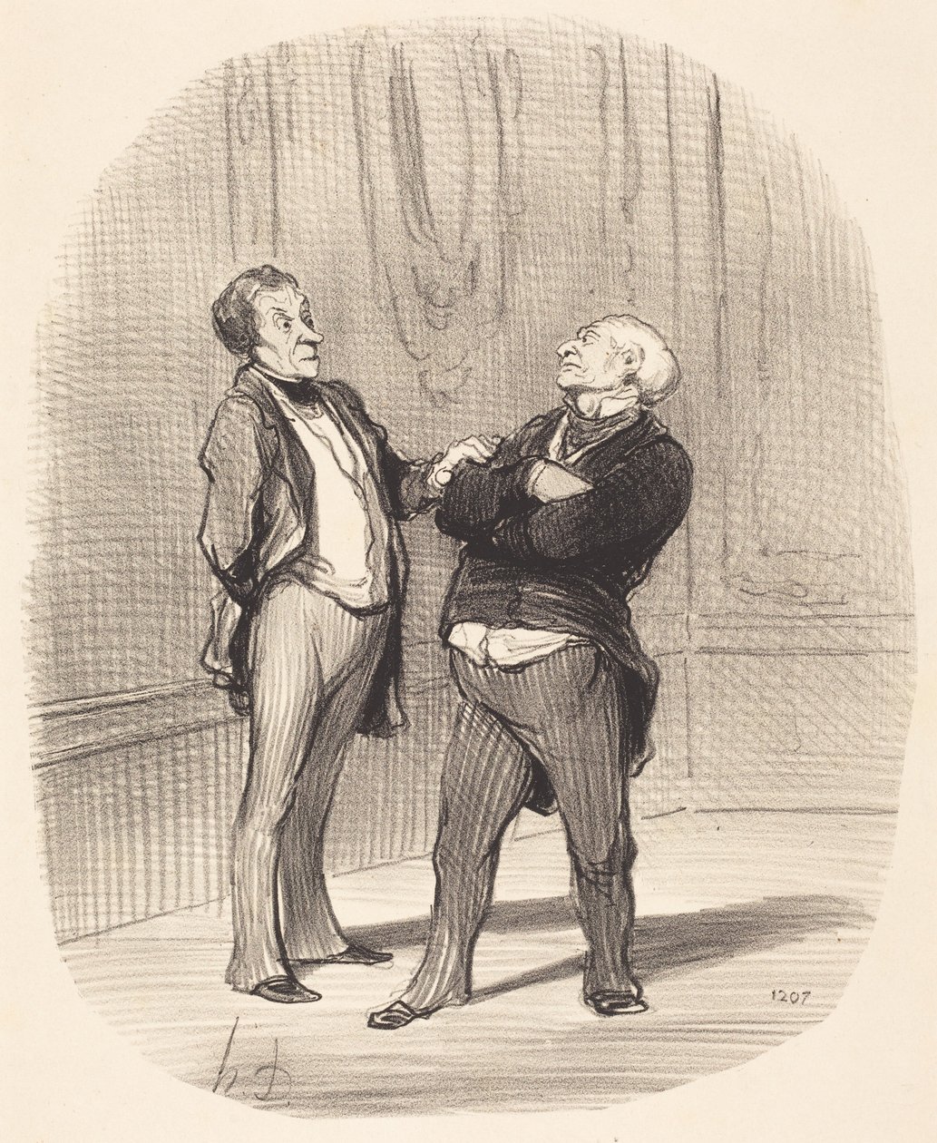 Det er krig... husleiene vil... synke... av Honoré Daumier