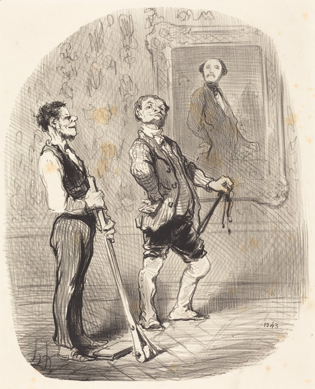 For tre måneder siden poserte vicomten ... slik ... av Honoré Daumier