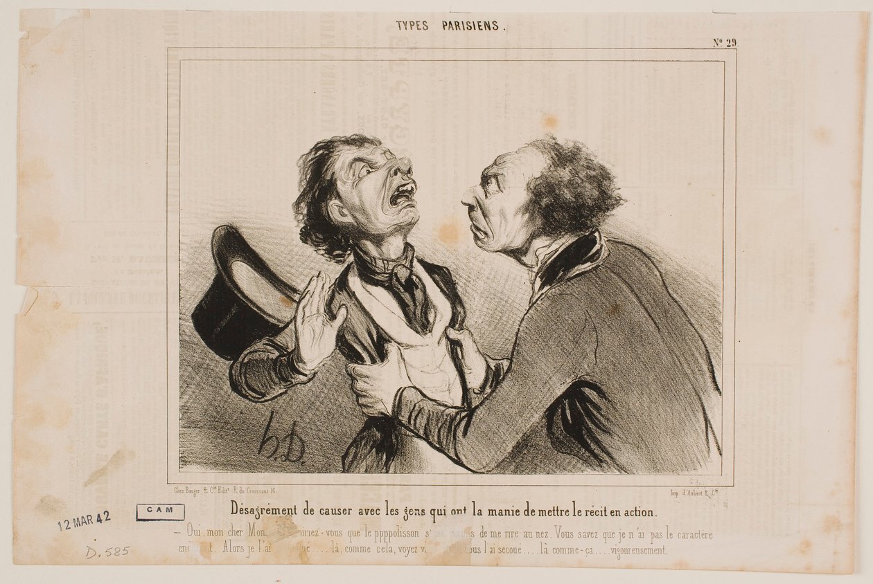 Ulempen ved å snakke med folk... av Honoré Daumier