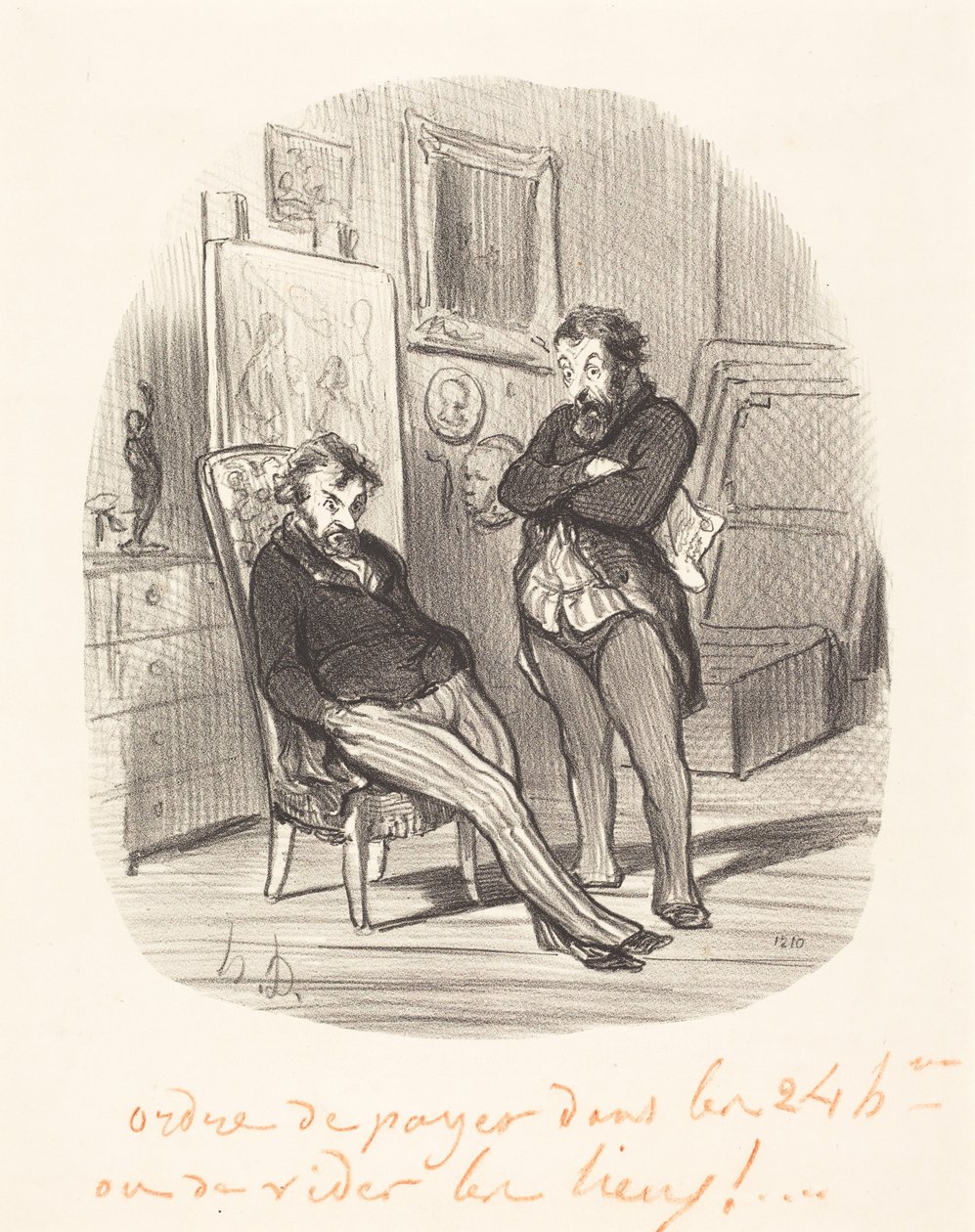 Ulempen ved å sende et dårlig maleri... av Honoré Daumier