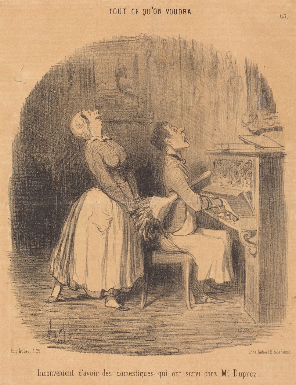 Ulempe... for tjenestefolk som har tjent hos herr Duprez av Honoré Daumier