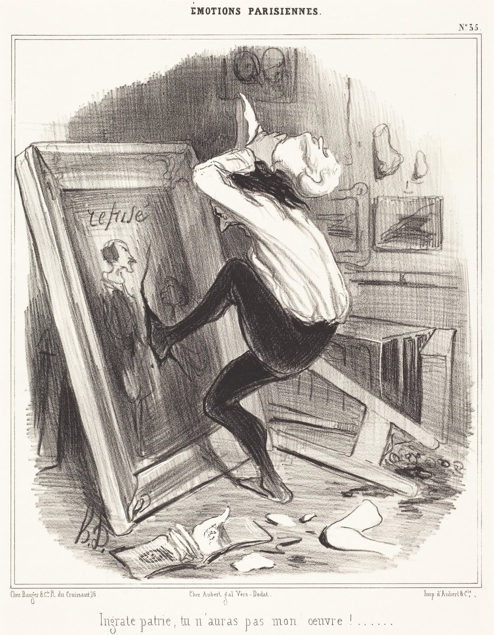 Utakknemlige fedreland, du skal ikke få mitt verk!... av Honoré Daumier