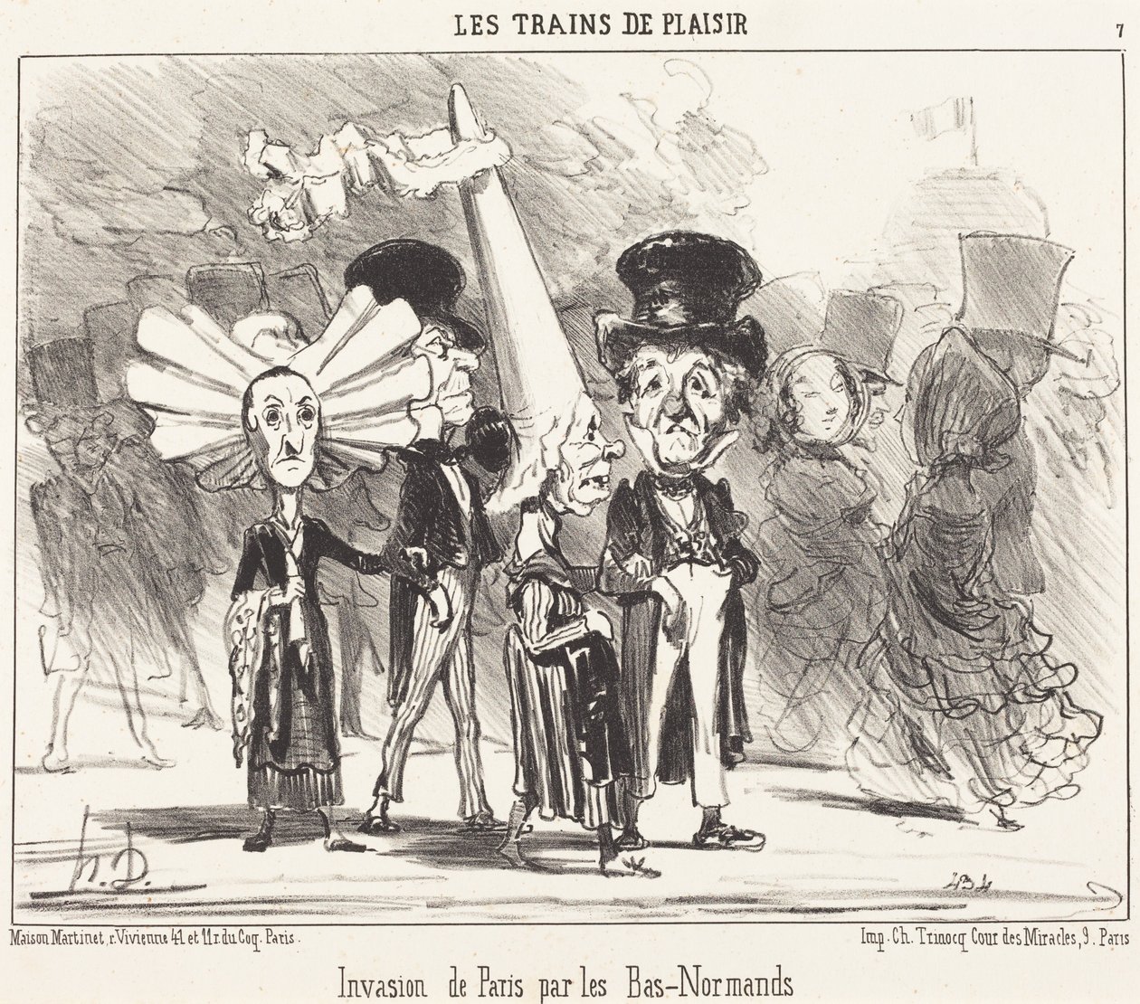 Bas-normannernes invasjon av Paris av Honoré Daumier