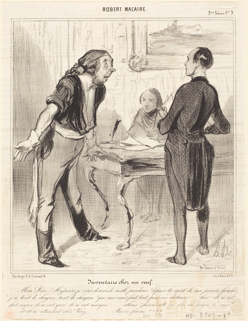 Inventar hos en enkemann av Honoré Daumier