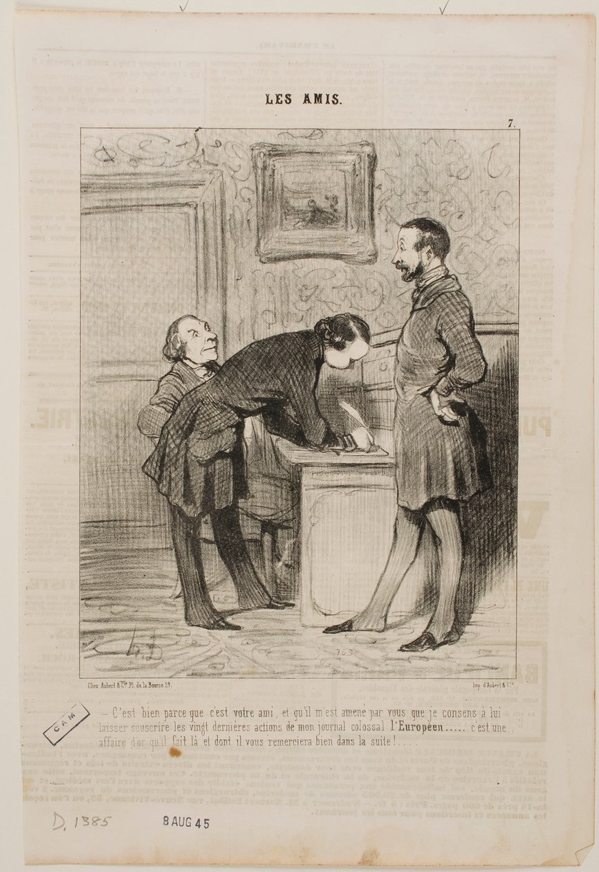 Det er bare fordi han er vennen din... av Honoré Daumier