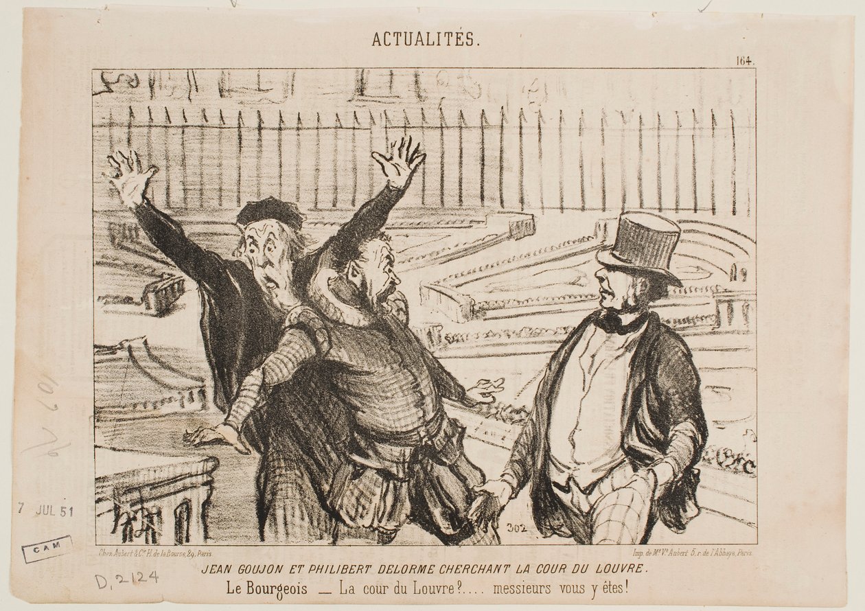 Jean Goujon og Philibert Delorme av Honoré Daumier