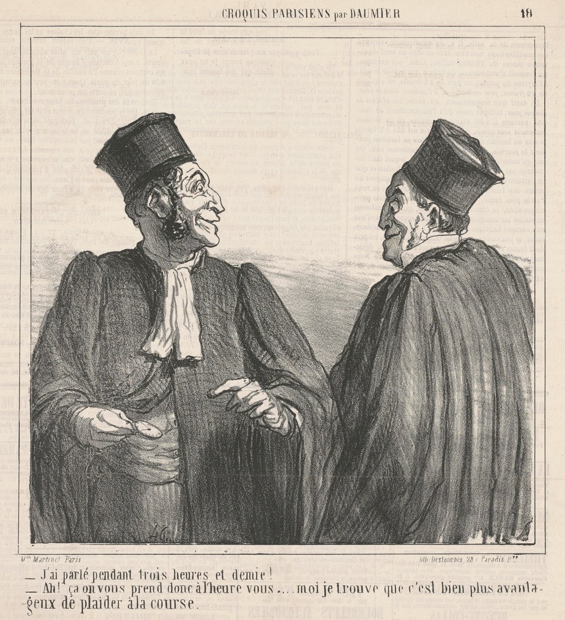 Jeg snakket ... tre og en halv time! av Honoré Daumier