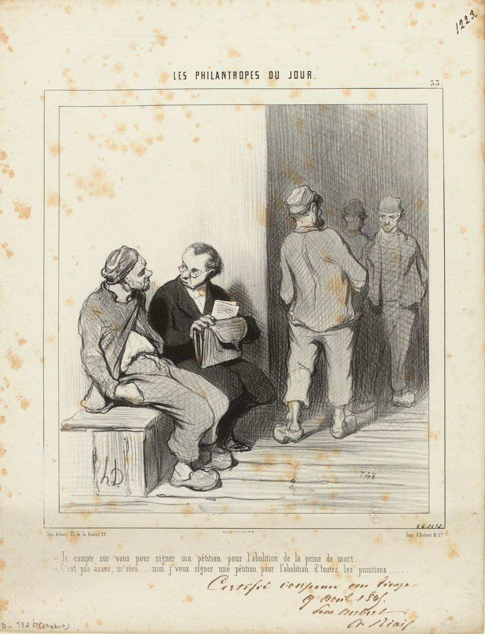 Jeg regner med at dere vil underskrive oppropet mitt... / 33 av Honoré Daumier