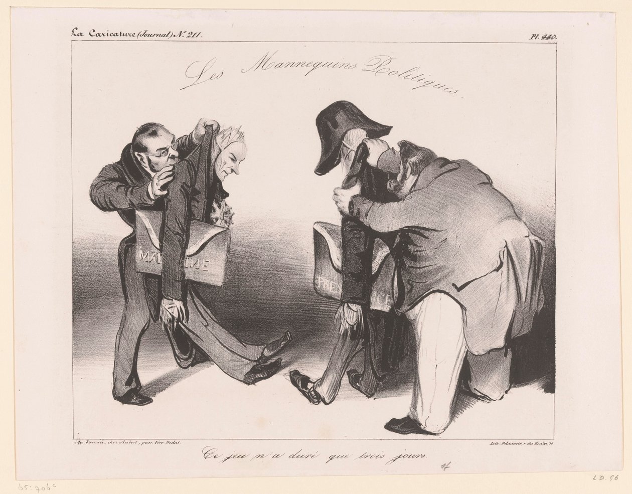 Karikatur av marinen og presidentskapet av Honoré Daumier