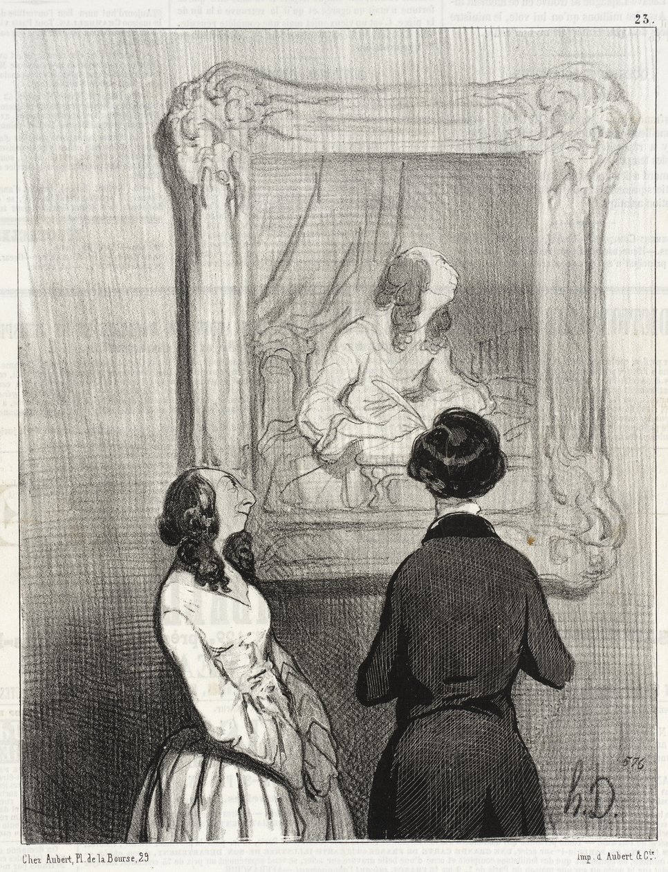 «Kunstneren har fremstilt meg i øyeblikket da jeg skriver... » av Honoré Daumier