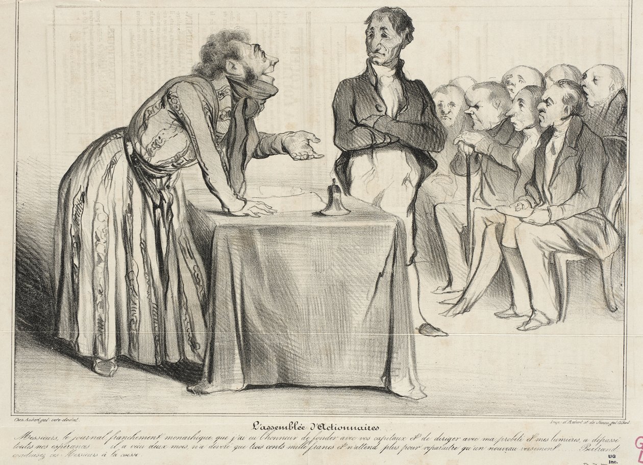 Aksjonærenes generalforsamling av Honoré Daumier