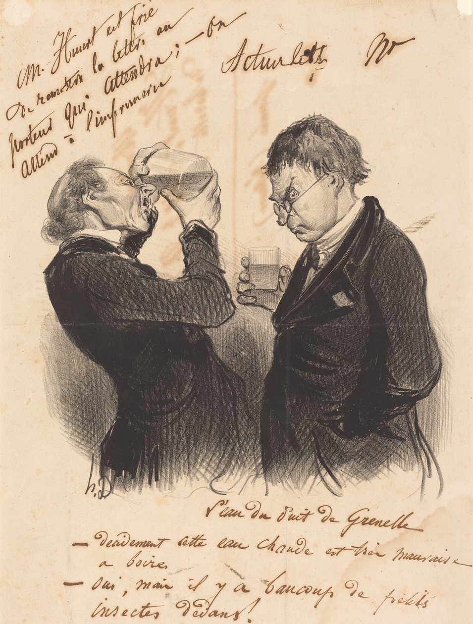 Vannet fra brønnen i Grenelle av Honoré Daumier