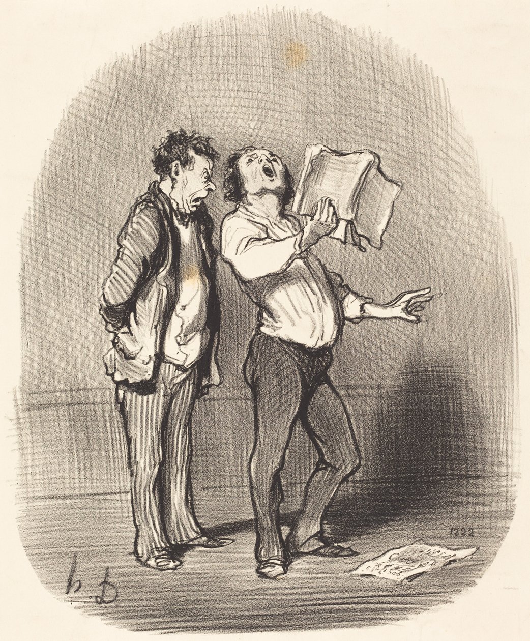 Ulempen ved å ha en musikkelskende venn av Honoré Daumier