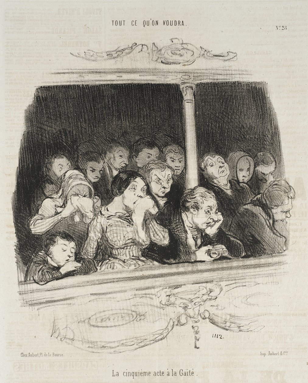 Femte akt på Gaîté av Honoré Daumier