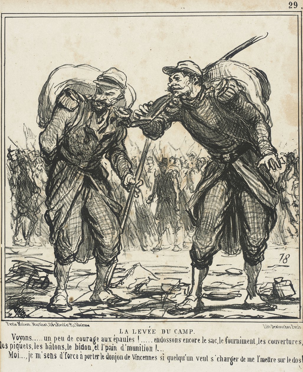 Oppbrudd fra leiren av Honoré Daumier