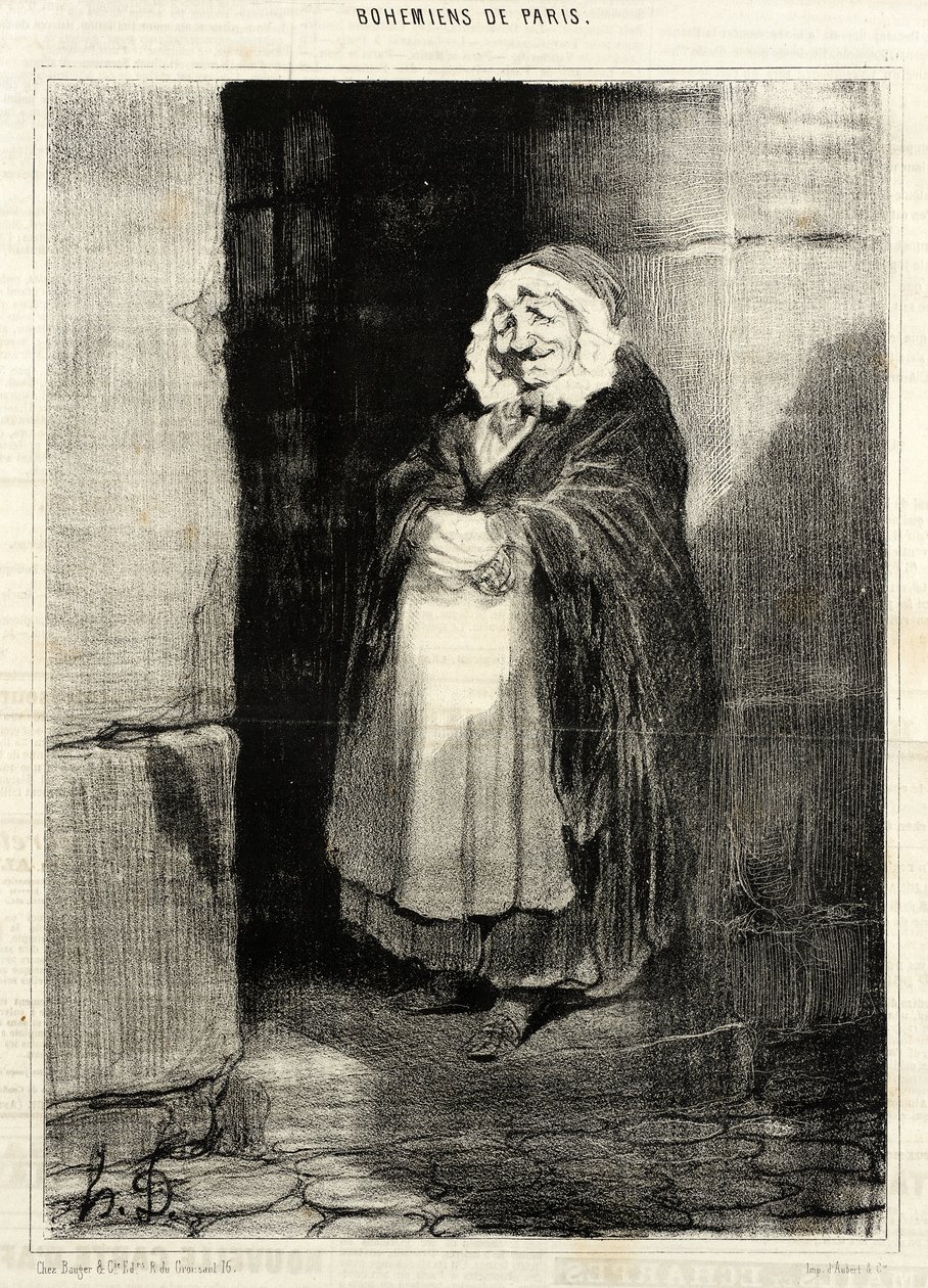 Den gående kvinnen av Honoré Daumier