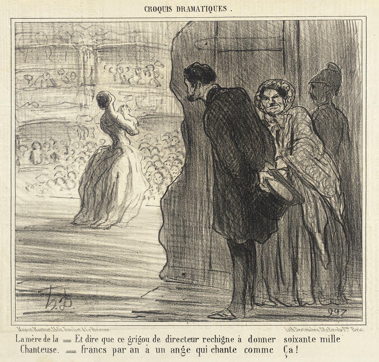 Sangerinnens mor av Honoré Daumier