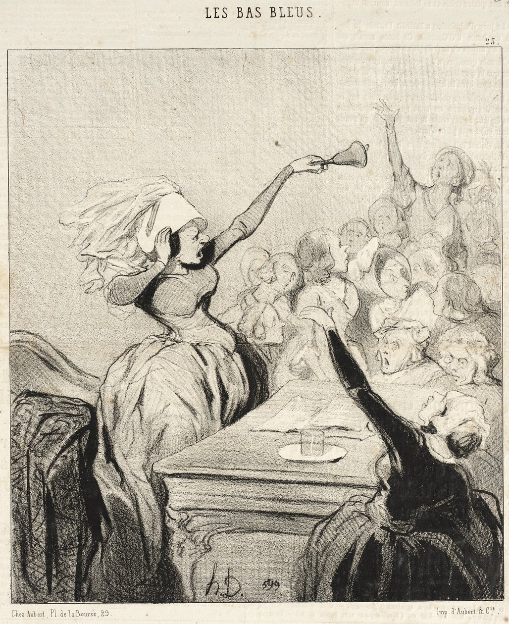 Presidenten roper av full hals: «Mine damer!...» av Honoré Daumier