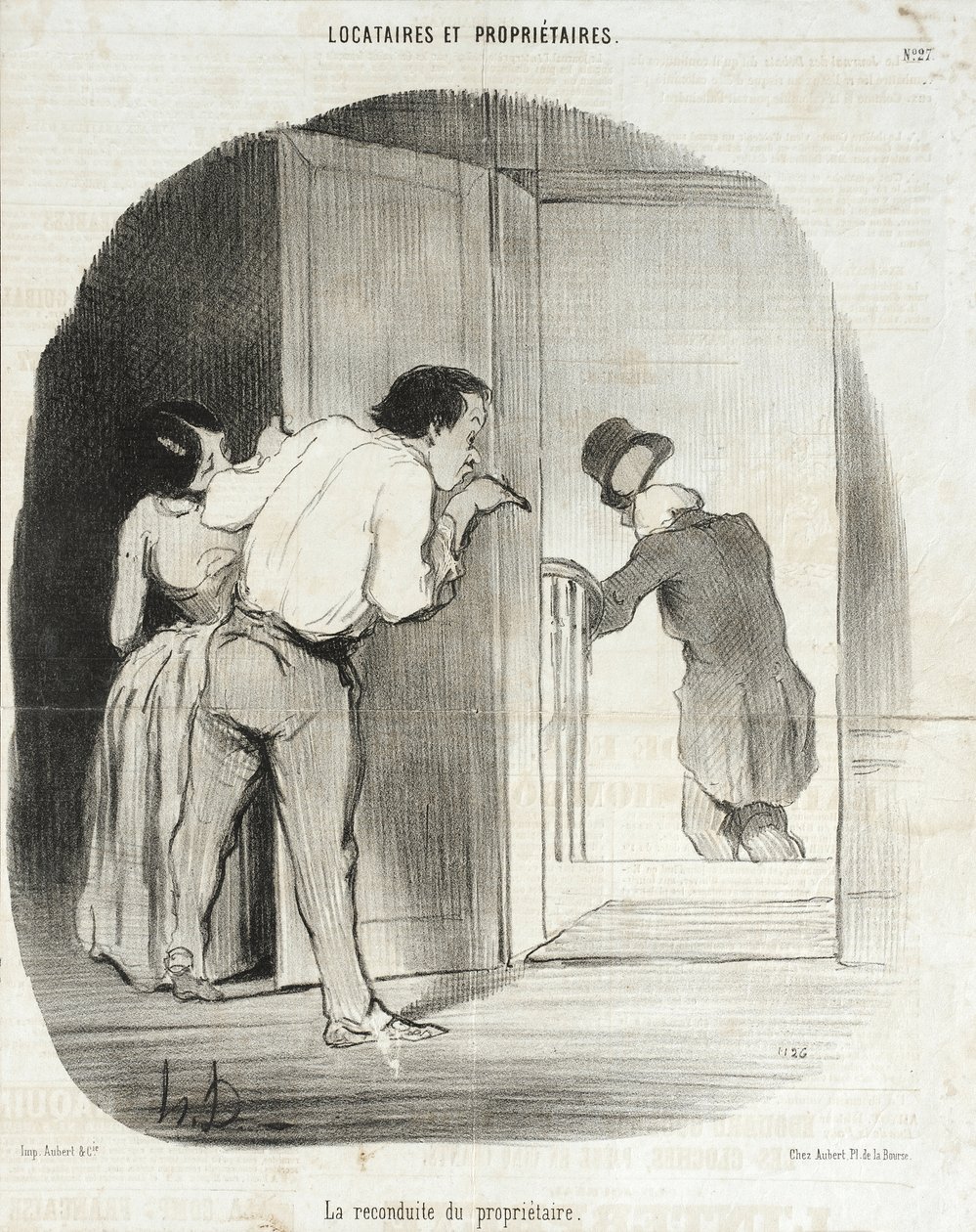 Å følge eieren hjem av Honoré Daumier