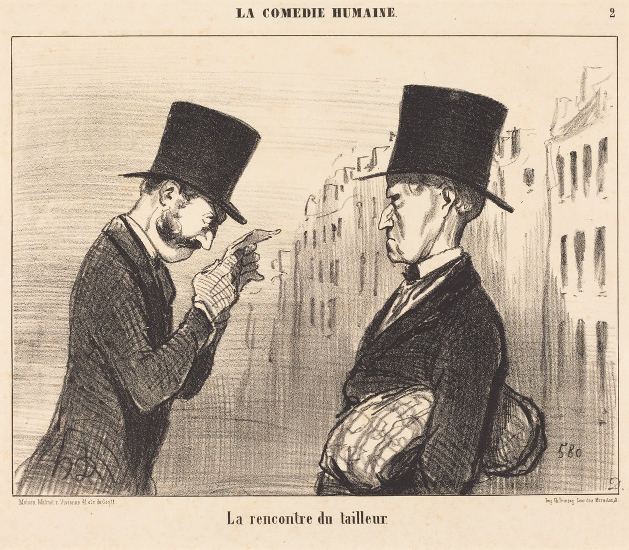 Skredderens møte av Honoré Daumier