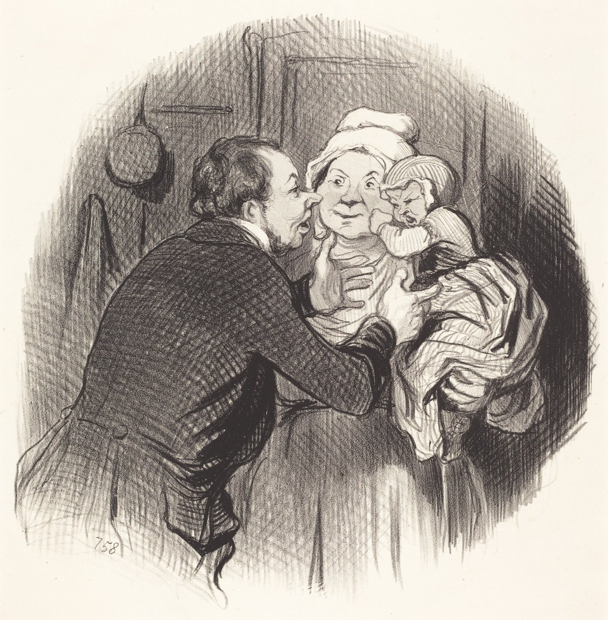 Besøket til sykepleieren av Honoré Daumier