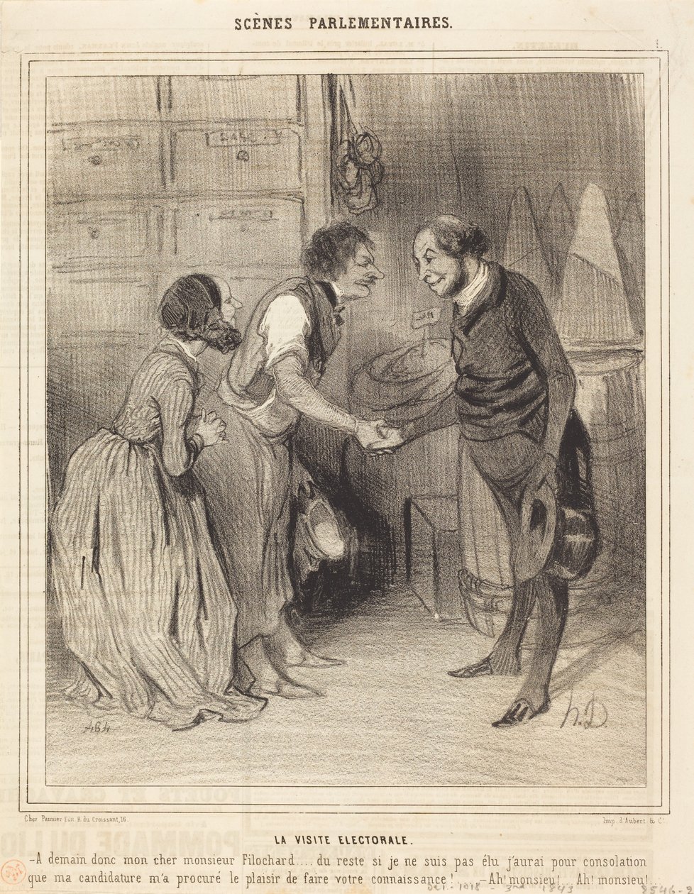 Valgbesøket av Honoré Daumier