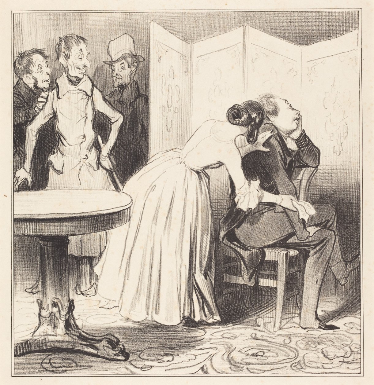 Chevalier des Adrets er elskeren... av Honoré Daumier