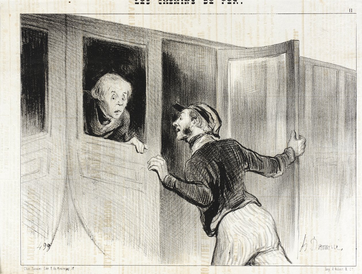 Faren ved å sovne på reise av Honoré Daumier