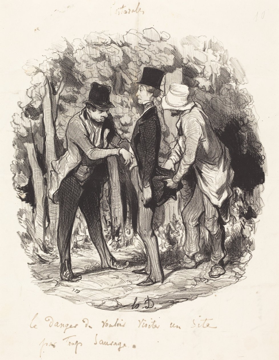 Faren ved å besøke et altfor vilt sted av Honoré Daumier