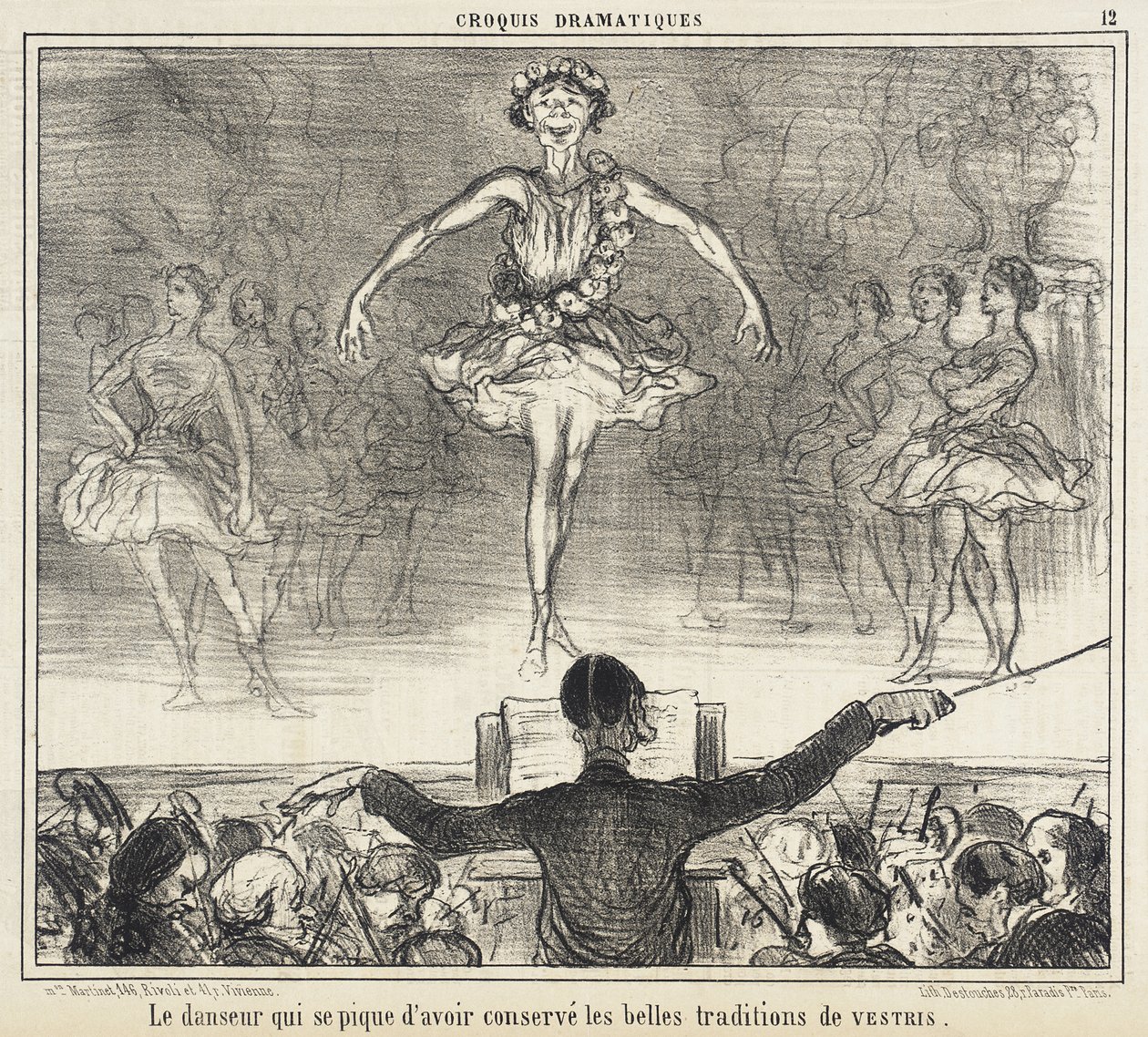 Danseren som skryter av å ha bevart... av Honoré Daumier