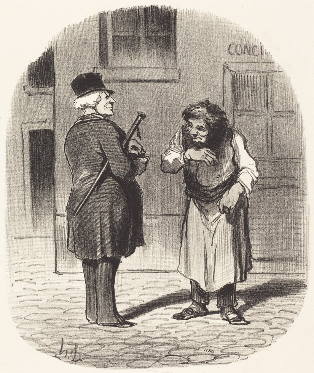 Nyttårsdag av Honoré Daumier