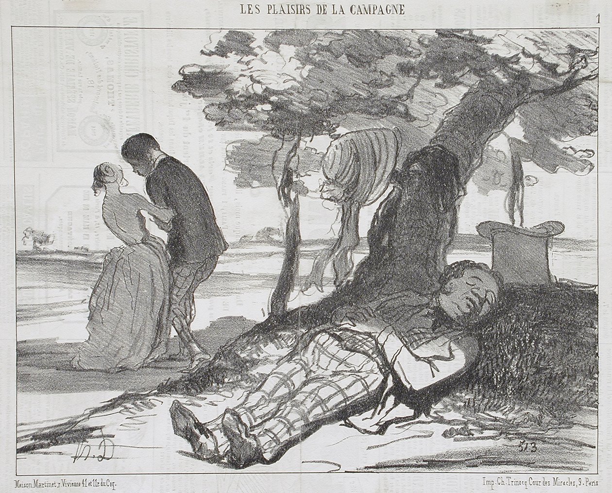 Den døsig ektemannen av Honoré Daumier