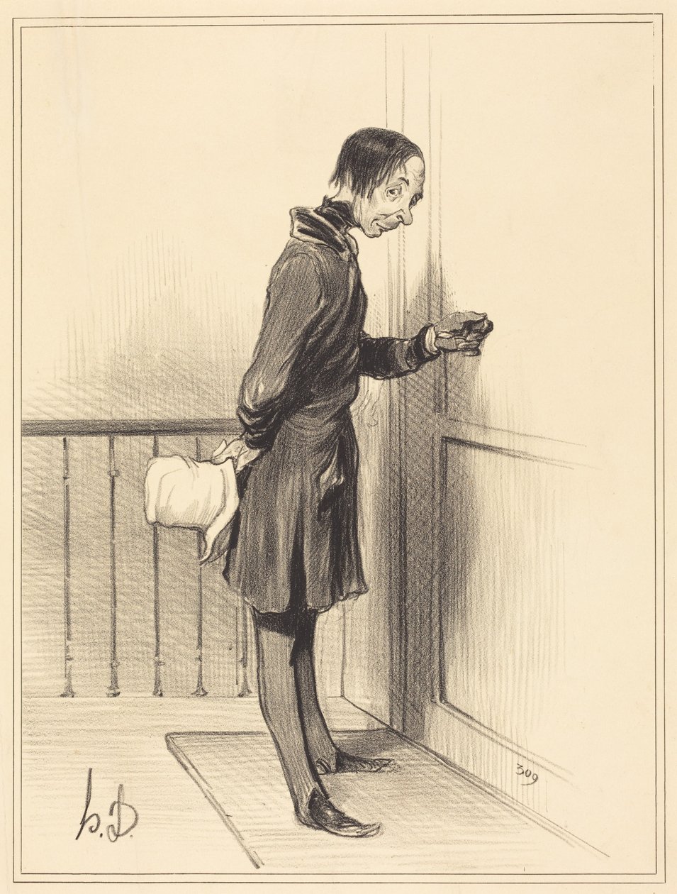 Tiggeren hjemme av Honoré Daumier