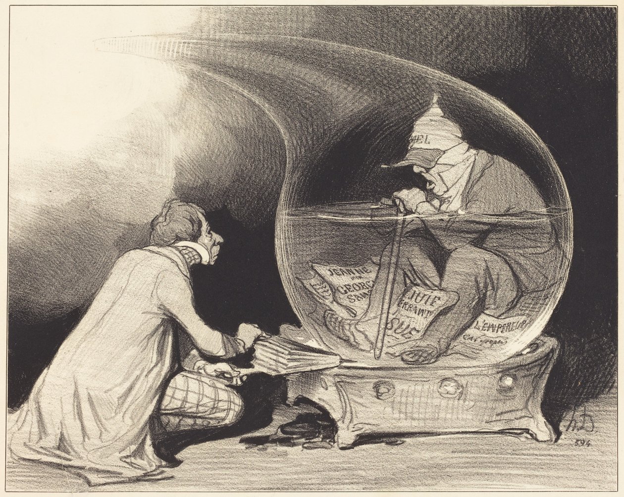 Foryngelsen av Le Constitutionnel av Honoré Daumier