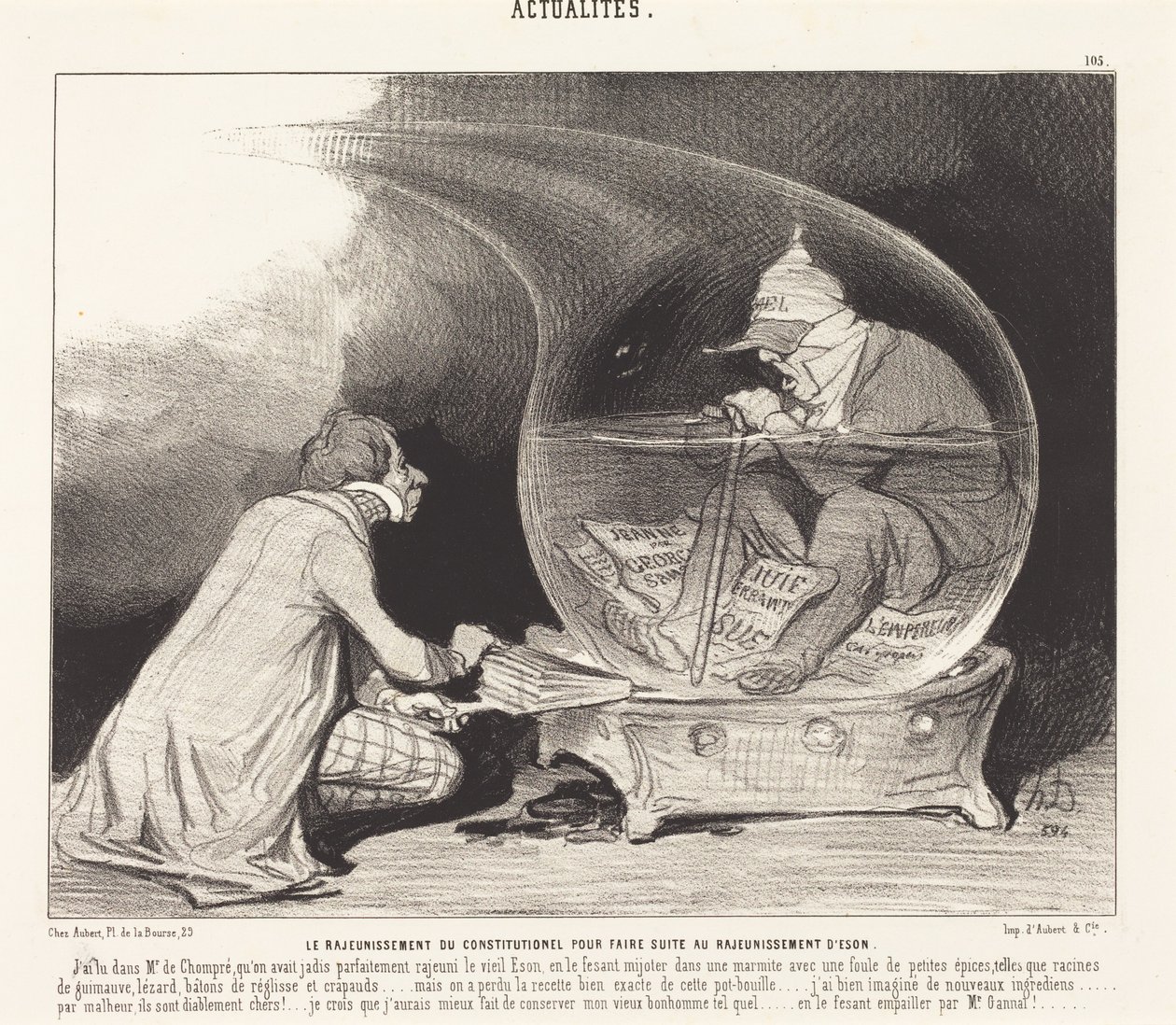 Foryngelsen av Le Constitutionnel av Honoré Daumier