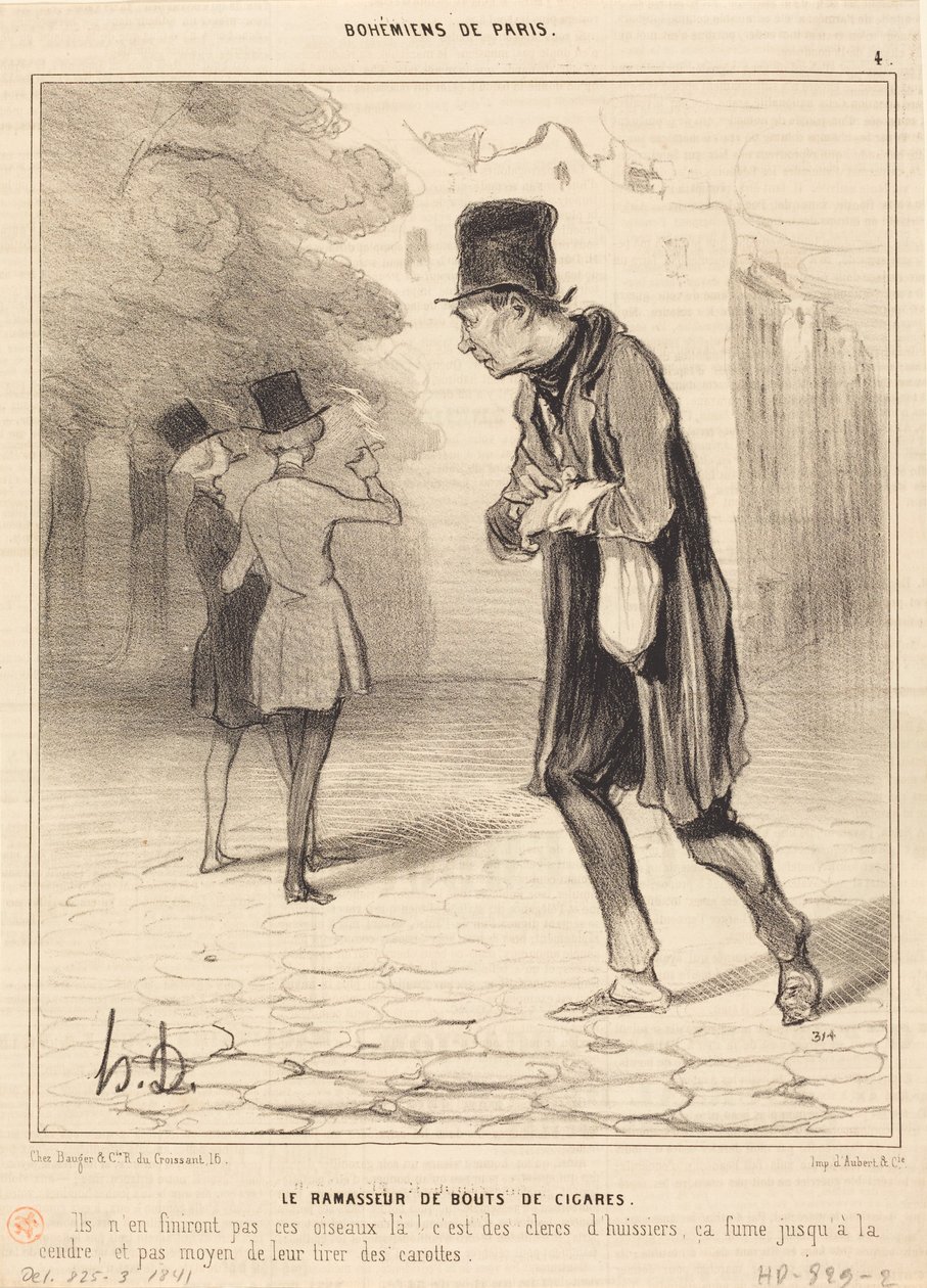 Samleren av sigarstumper av Honoré Daumier