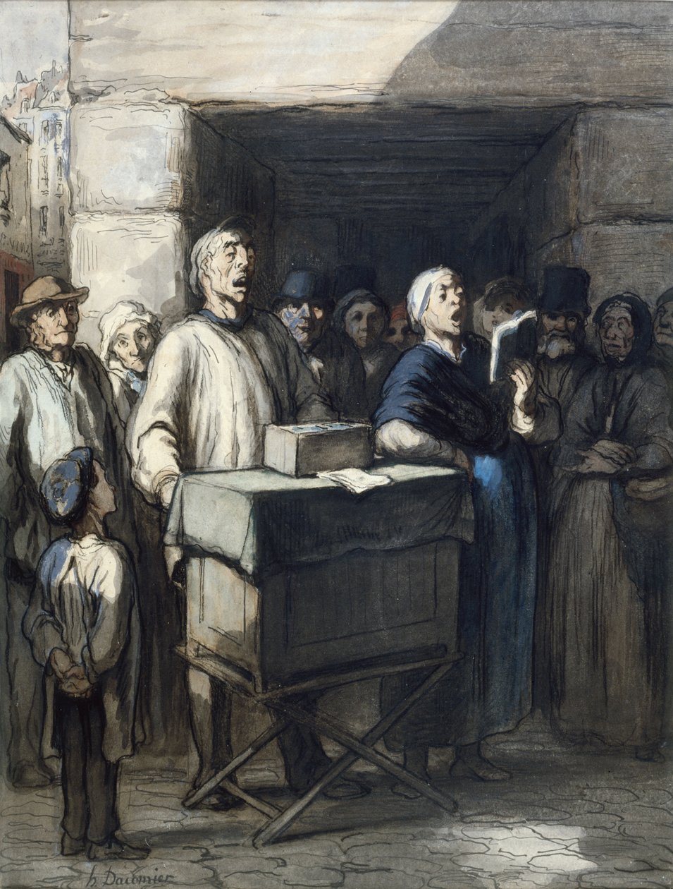 Lirekassespilleren av Honoré Daumier
