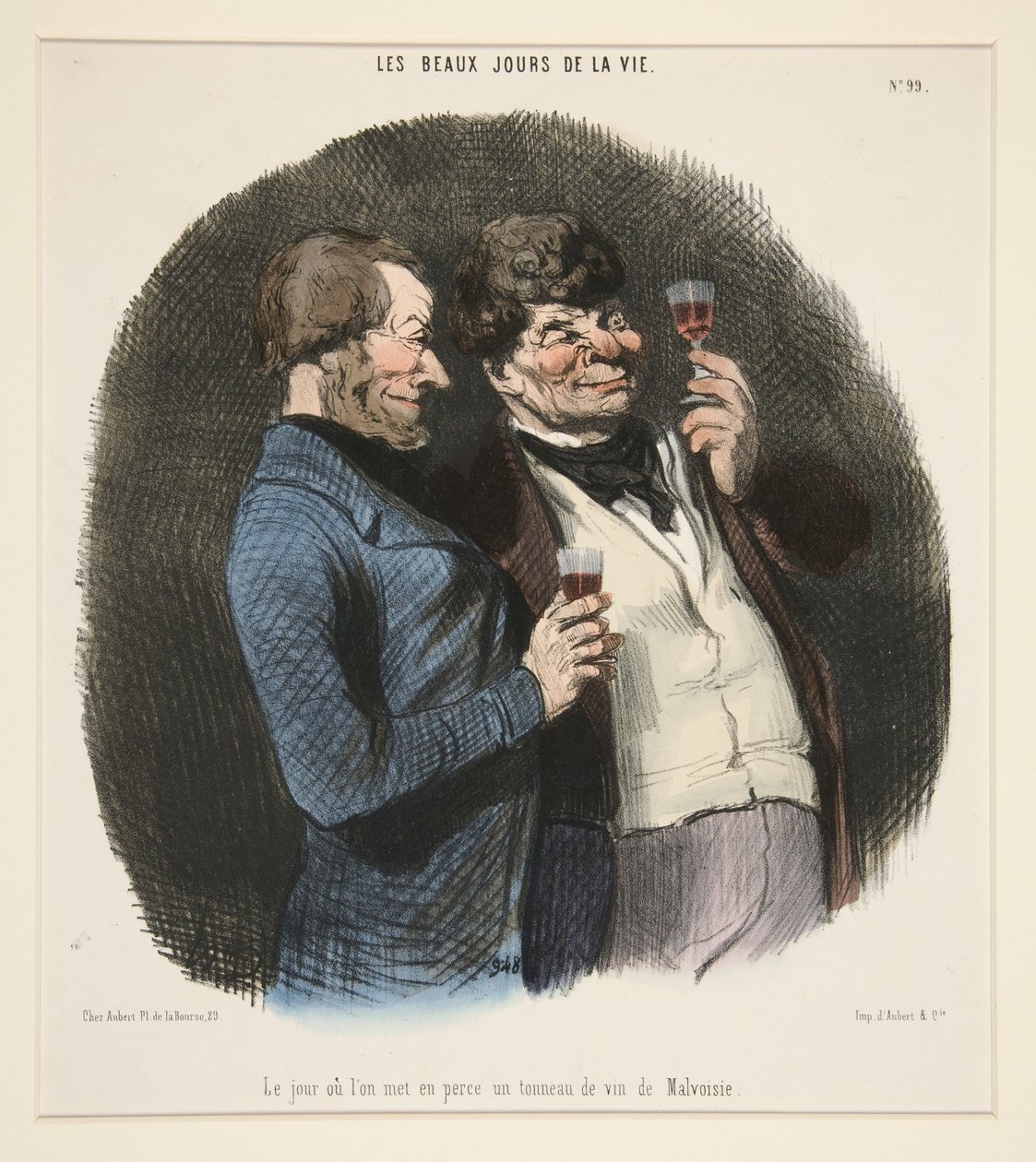 Dagen da en tønne malvasiavin tappes, fra Livets vakre dager av Honoré Daumier