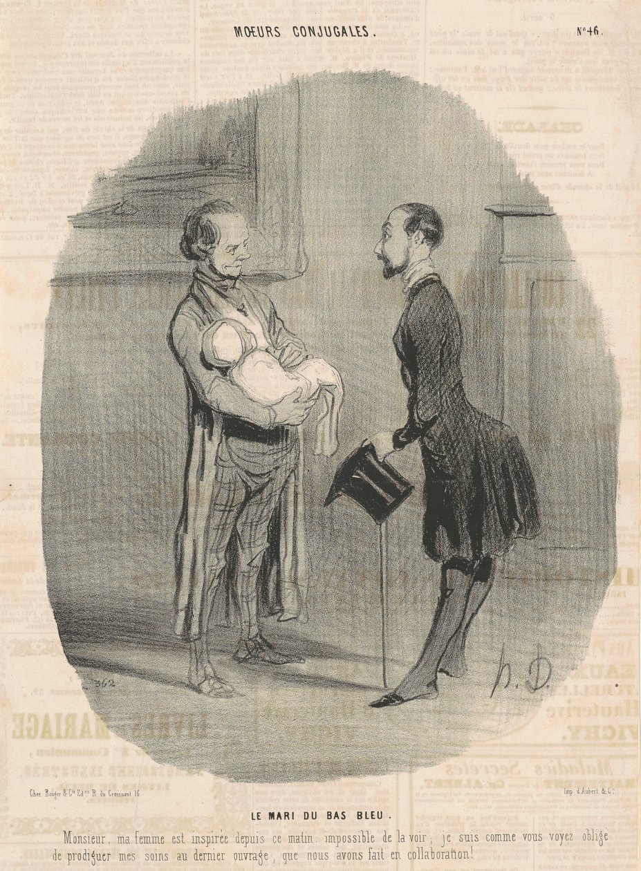 Blåstrømpes mann... av Honoré Daumier