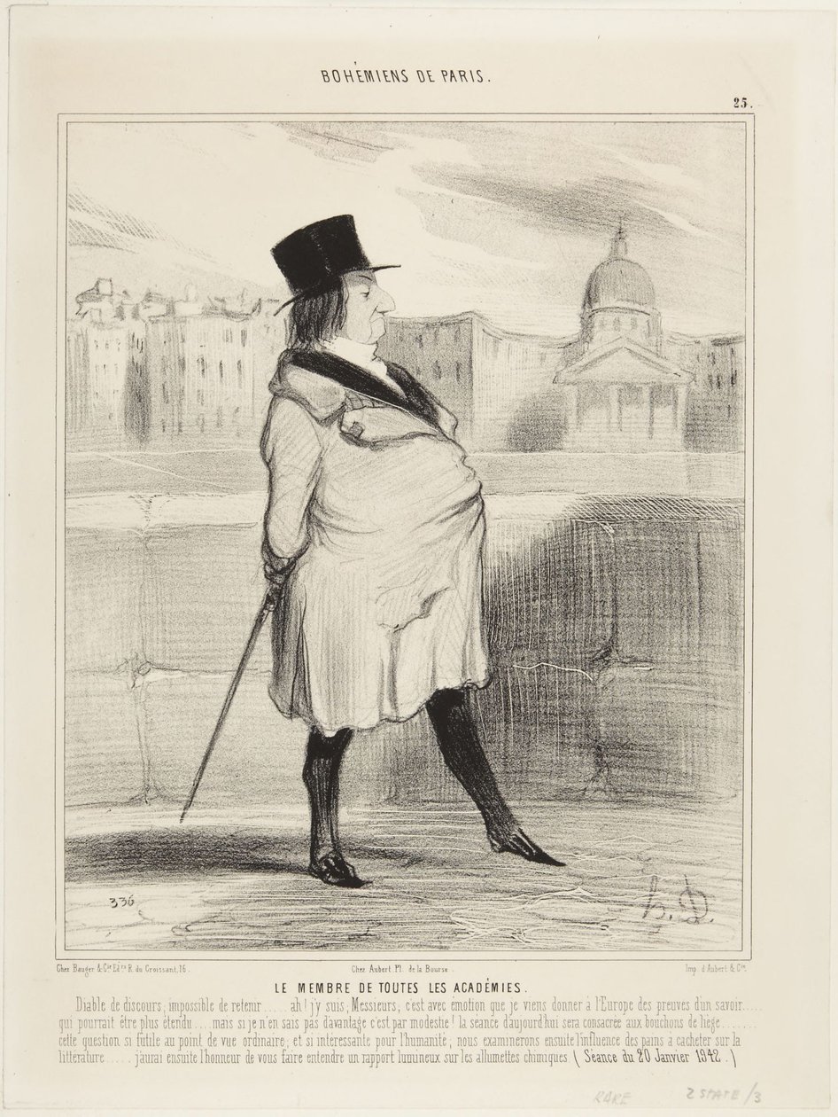 Medlemmet av alle akademier av Honoré Daumier