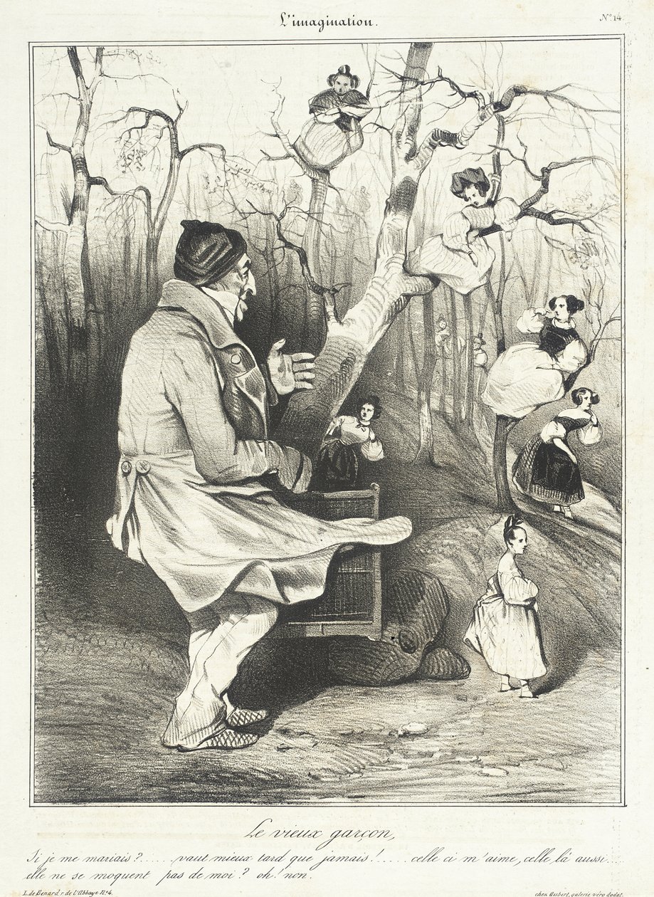 Den gamle ungkaren av Honoré Daumier