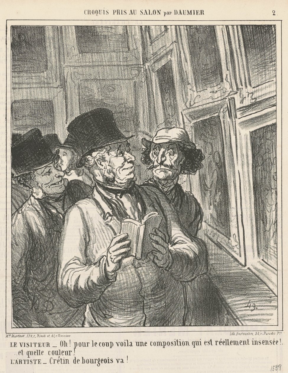 Den besøkende... av Honoré Daumier