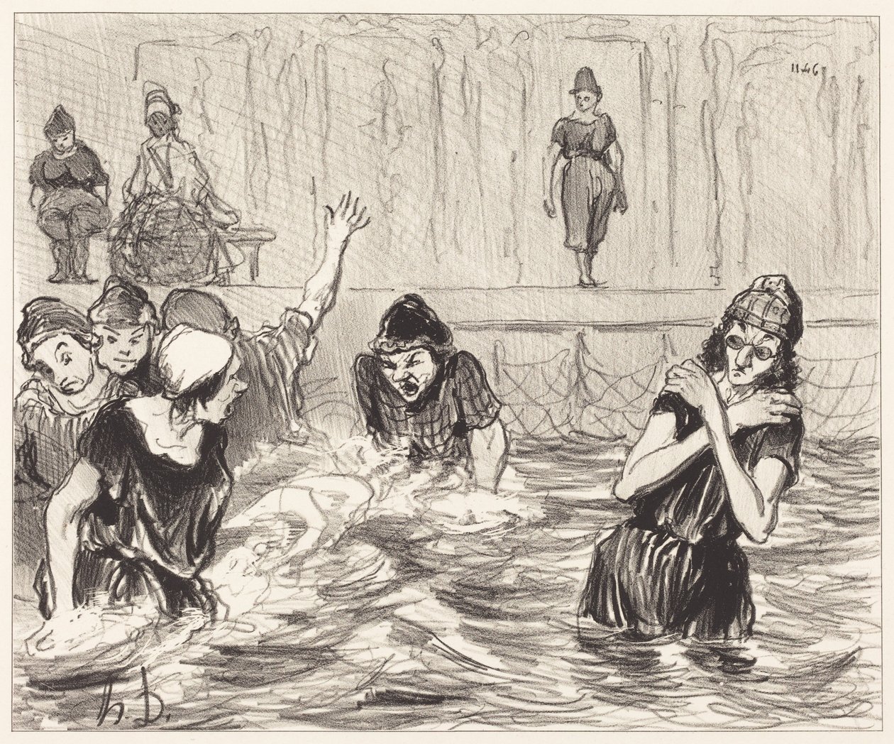 Vaskekvinnene av Honoré Daumier